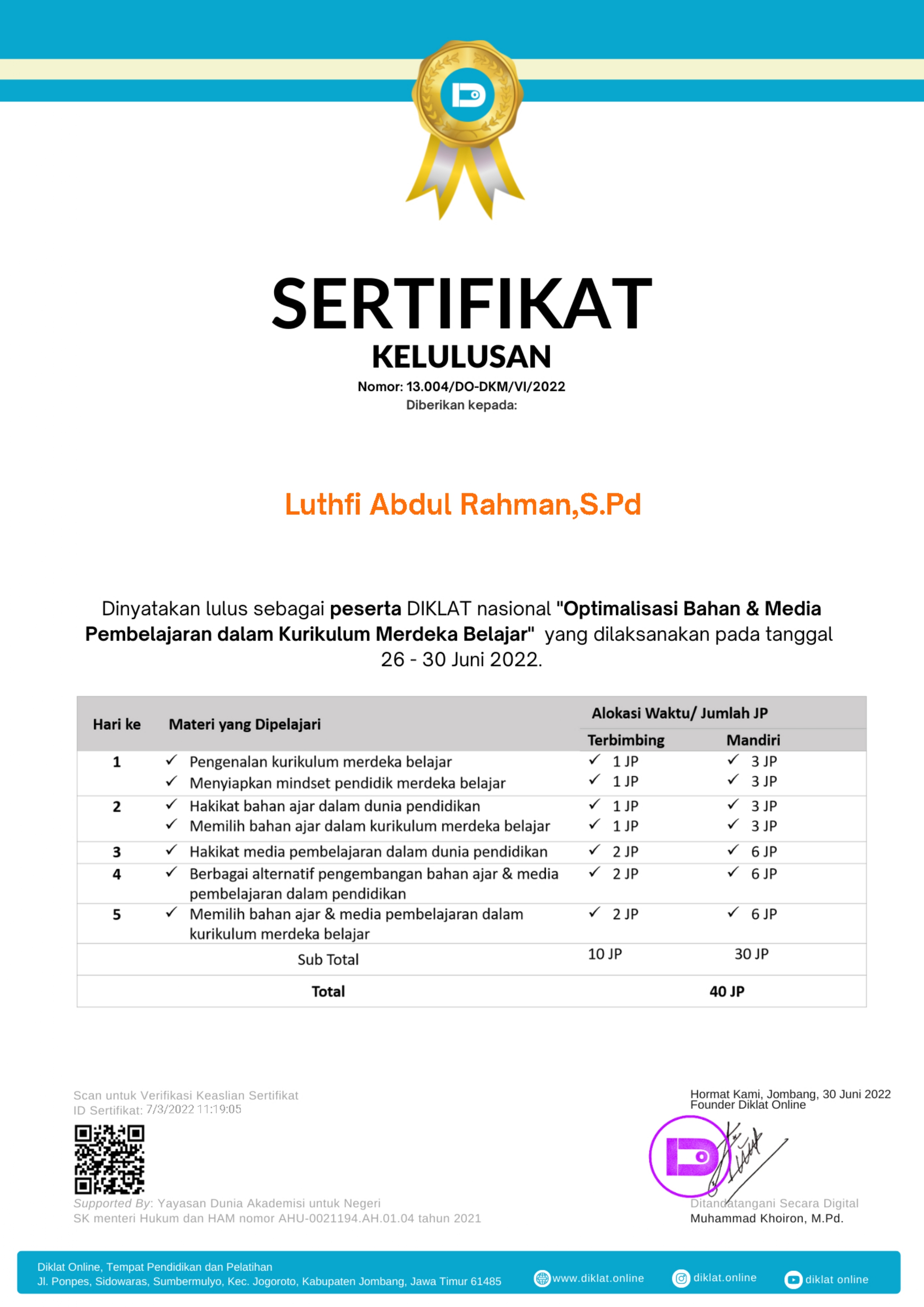 Sertifikat 17